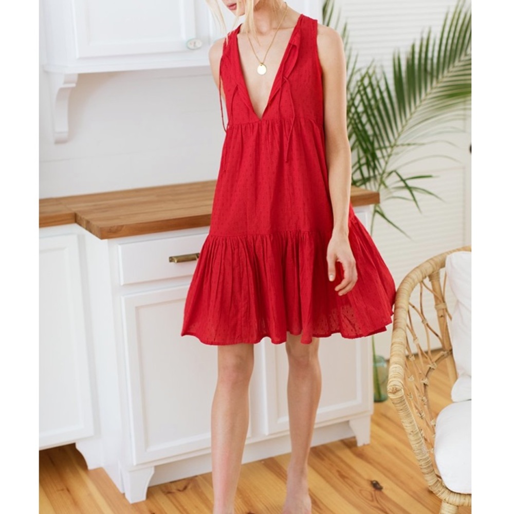 Emerson Fry Sleeveless Isla- Red Swiss Dots